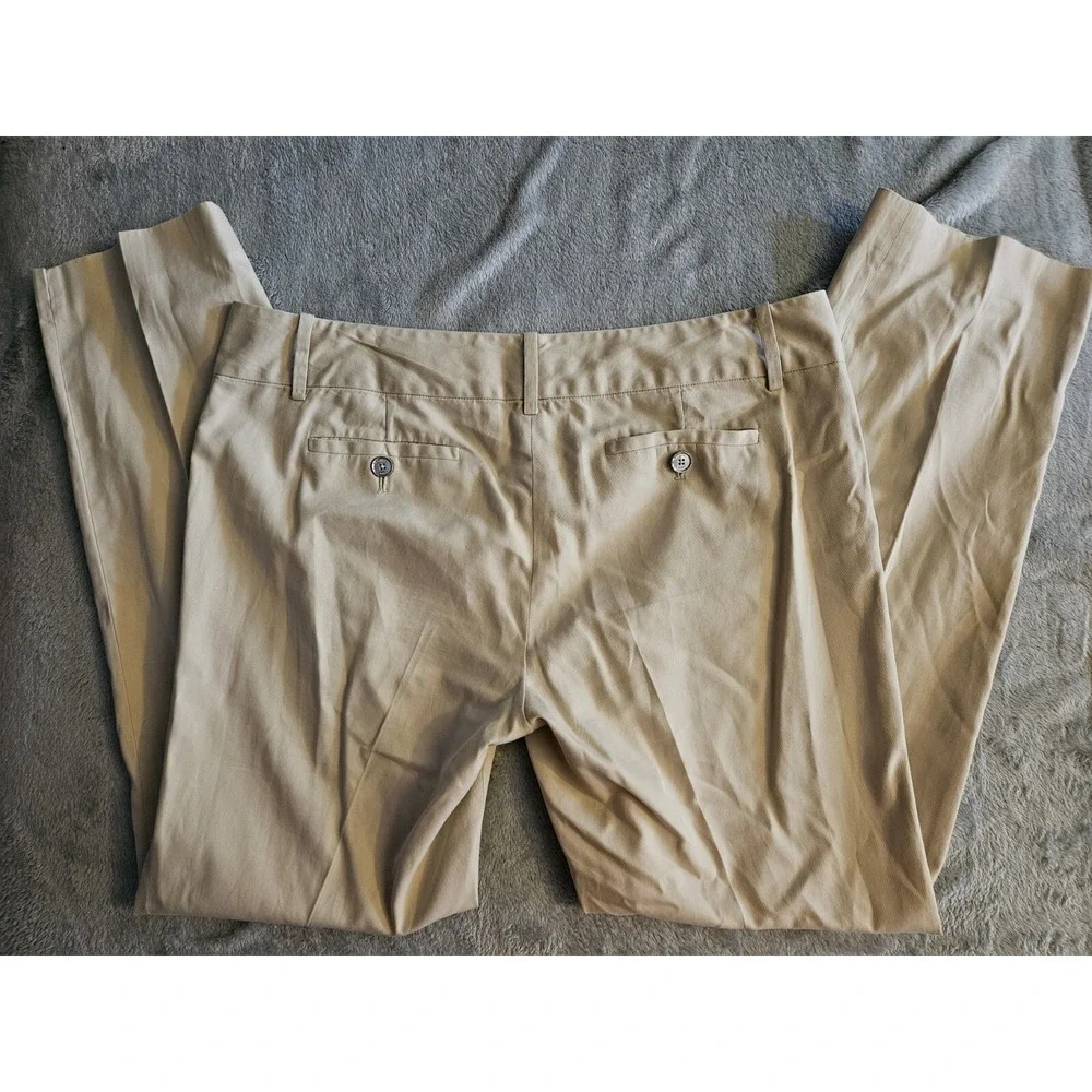 Michael Kors Pants Women 8 Tan Wellesley Ankle Fit Khaki Straight Leg Chino Rise